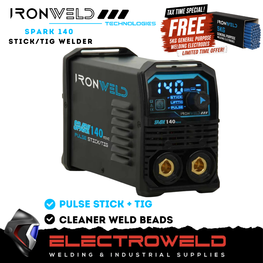 IRONWELD SPARK 140 PULSE TIG/STICK MMA Welder Premium Welding Machine